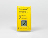 Freeze-tag electronic freezing indicator device